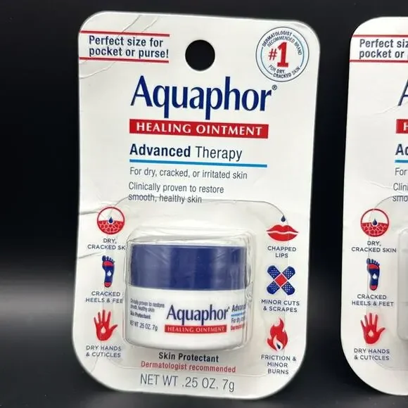 Lot of 3 - Aquaphor Healing Ointment, Advanced Therapy .25oz. - Picture 2 of 2